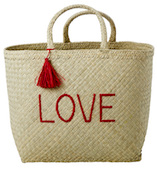 Love Raffia Shopping Basket